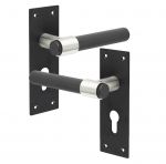 Smooth As Silk Nero Door Handles with Eurolock (JMB103)